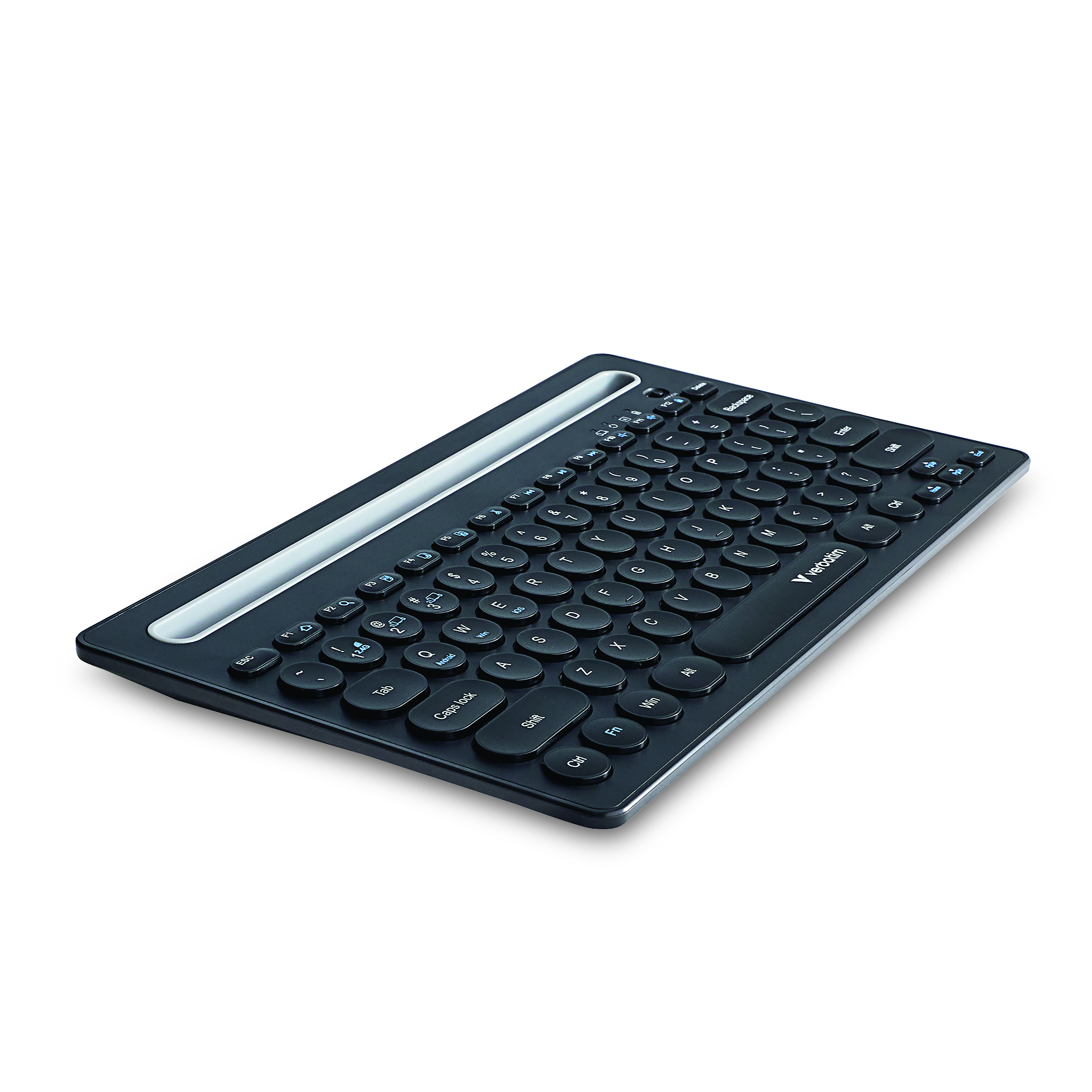 Slimline Compact Multi Device Keyboard Angle