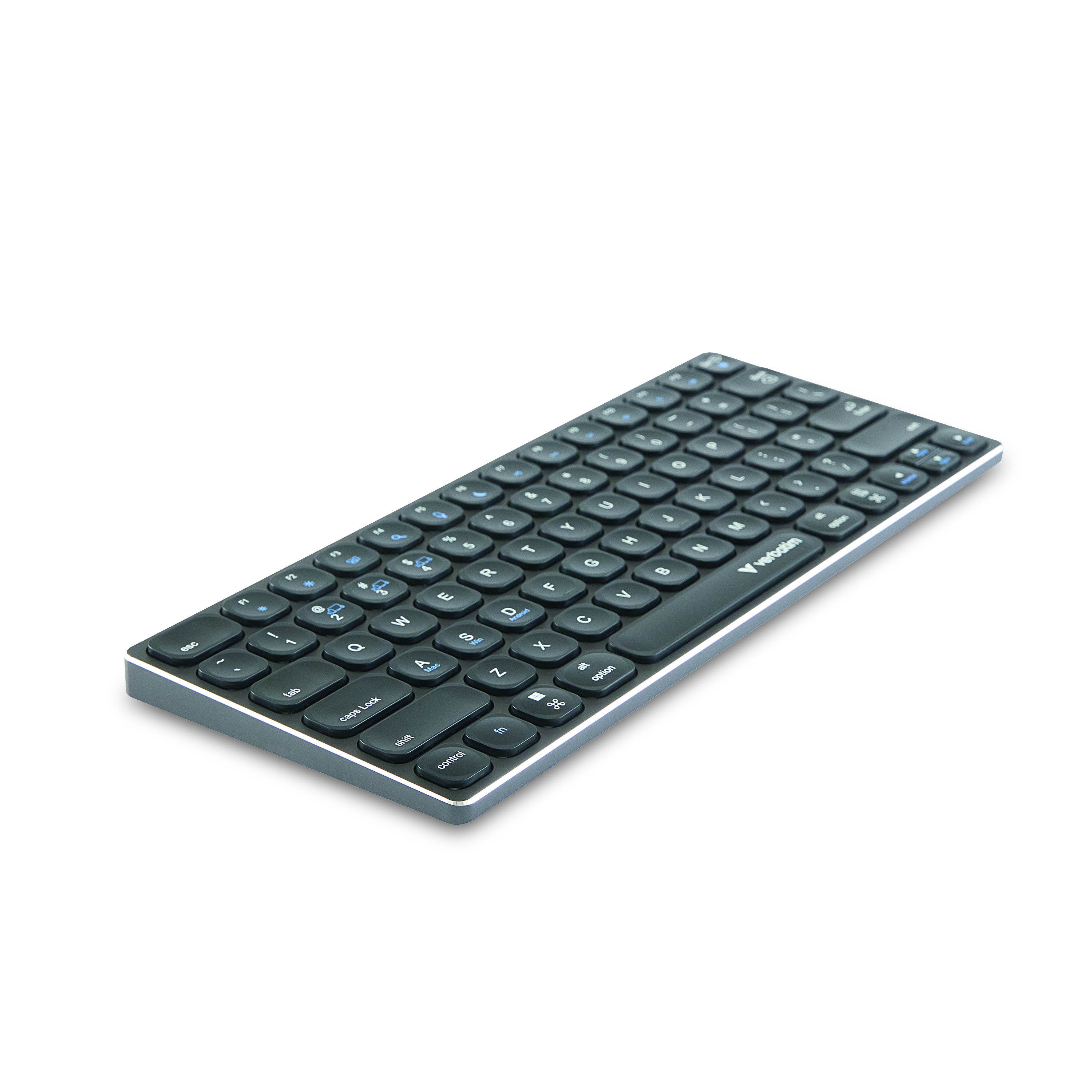 Slimline Premium Rechargable Multi Device Keyboard Angle