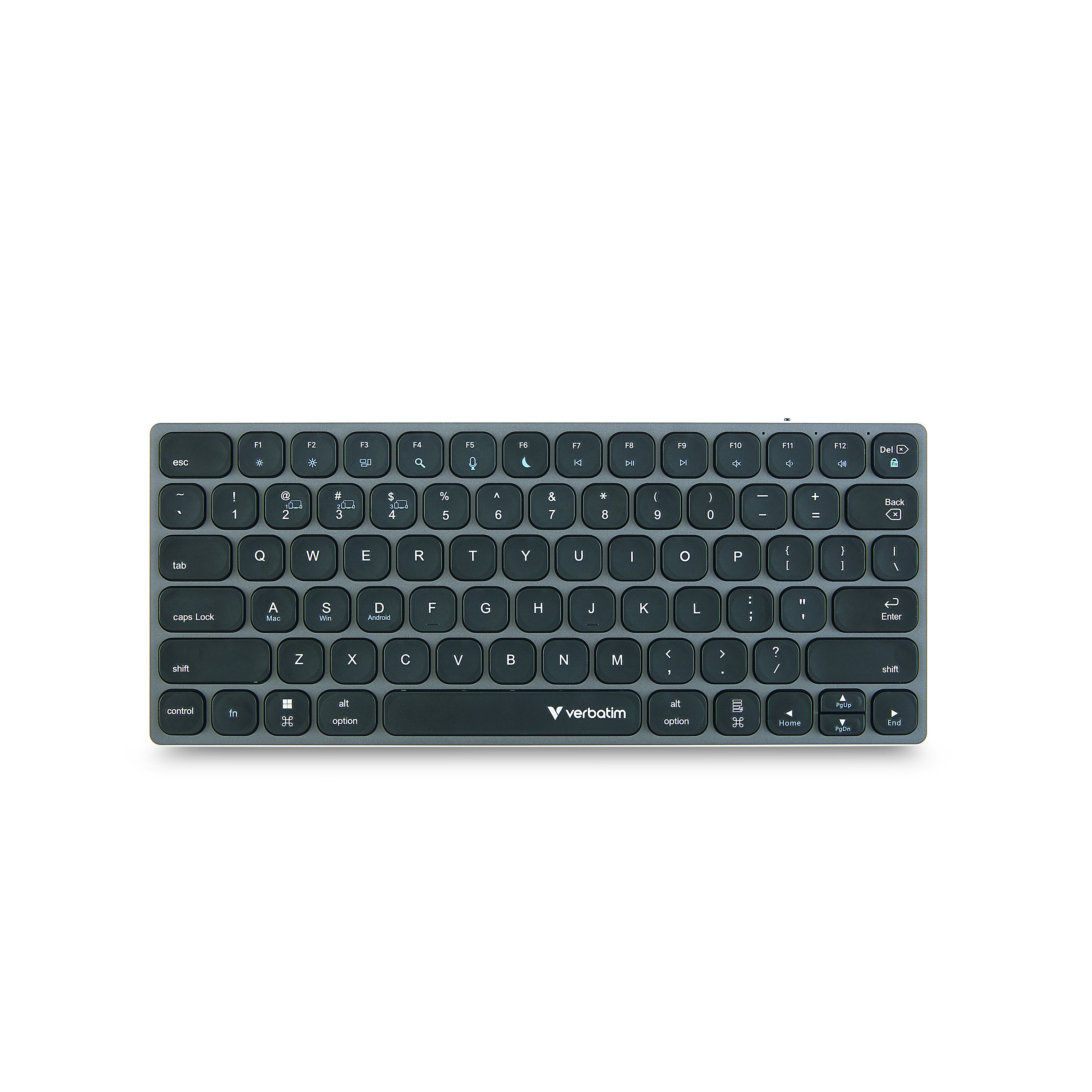 Slimline Premium Rechargable Multi Device Keyboard Front
