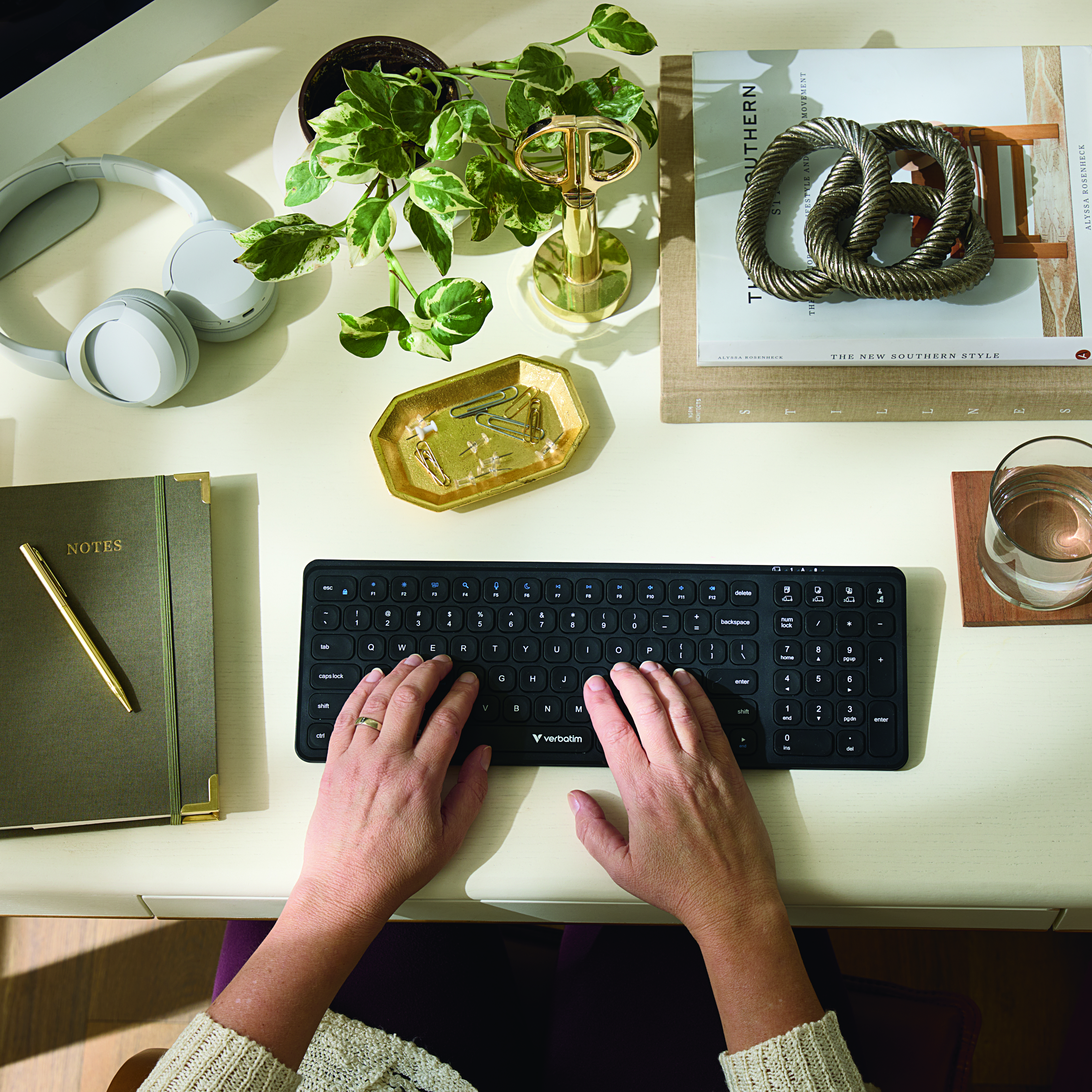 Slimline Pro Multi Device Keyboard Lifestyle 1 V2