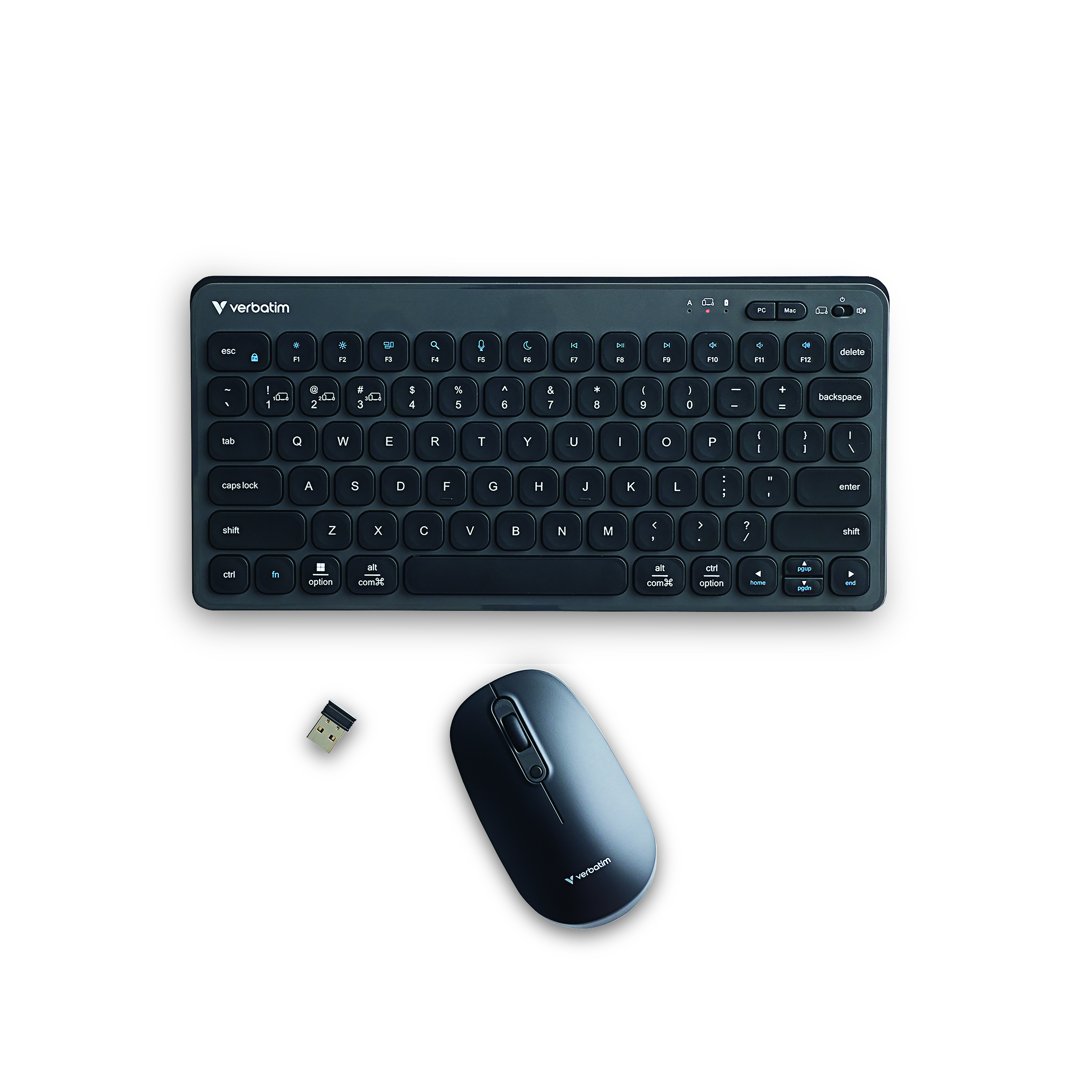 Slimline Silent Keyboard Mouse Multi Device Combo Jiggler
