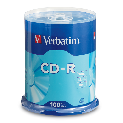 CD-R 700MB 52X with Branded Surface - 100pk Spindle